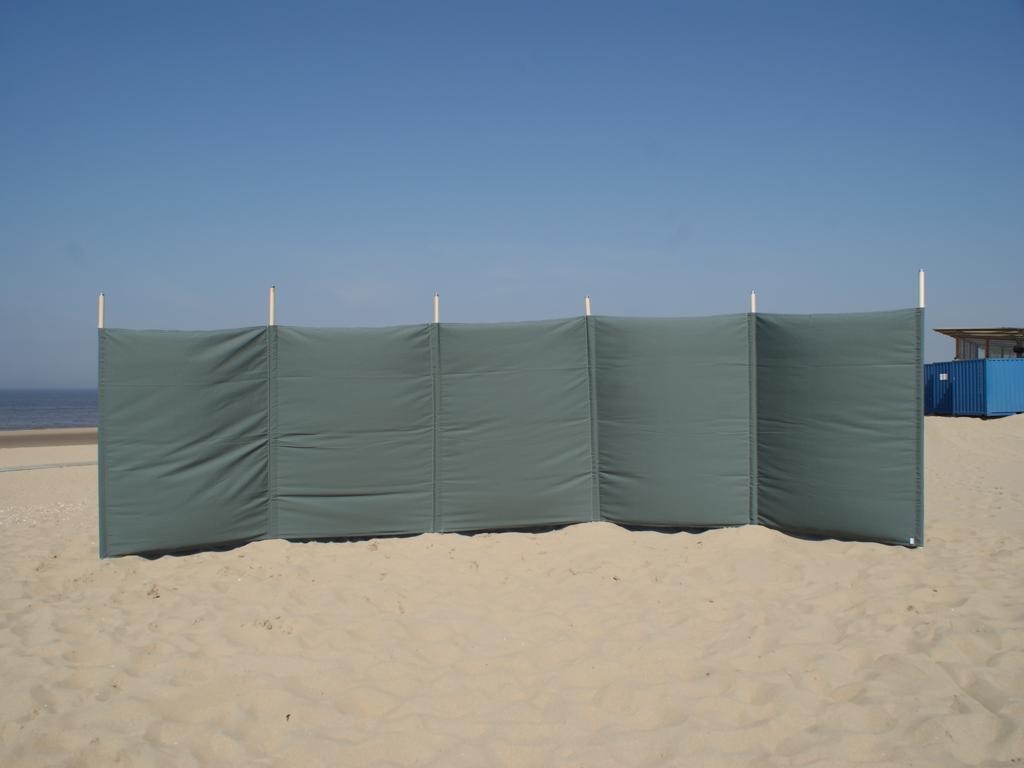 6m Effen Grijs (met groene tint) Dralon Windscherm - 6m