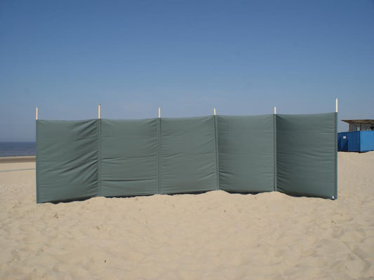 6m Effen Grijs (met groene tint) Dralon Windscherm - 6m