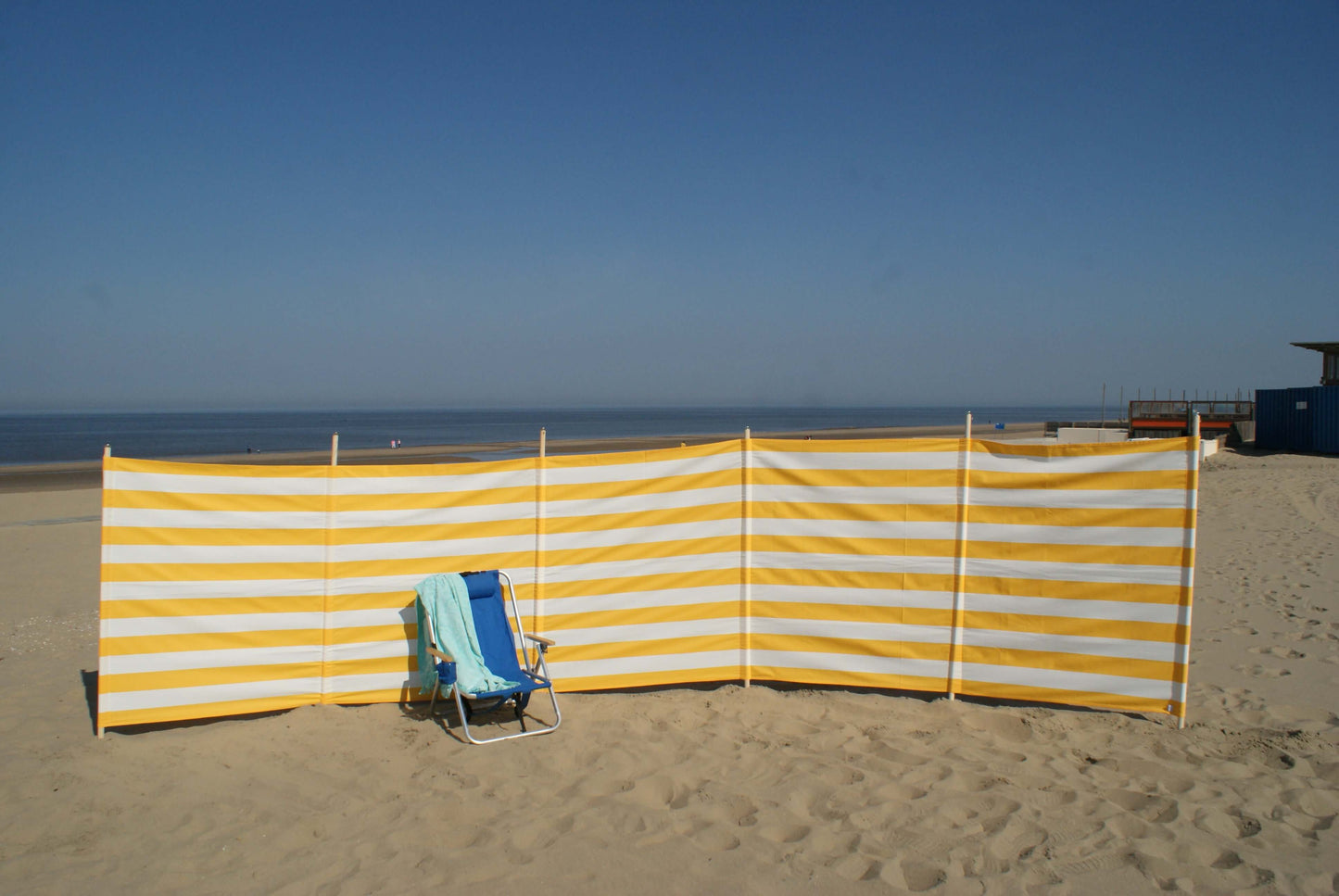 Paravent Dralon jaune/blanc 7 m - 7 m