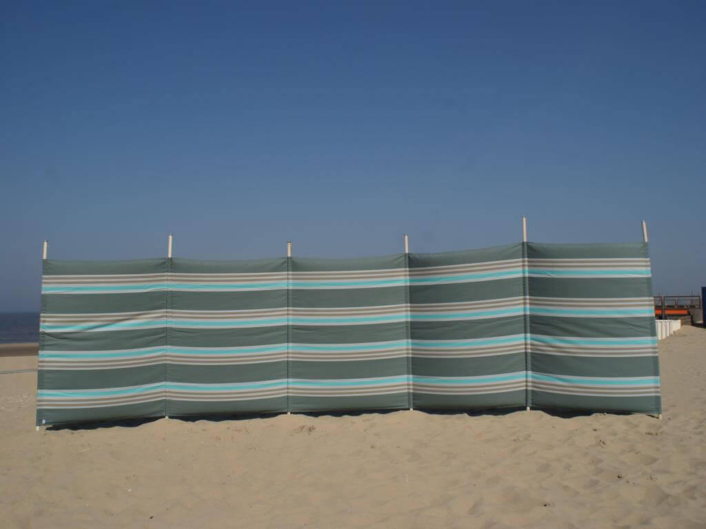 Brise- Paravent Dralon Gris/Taupe/Turquoise 6 m - 6 m