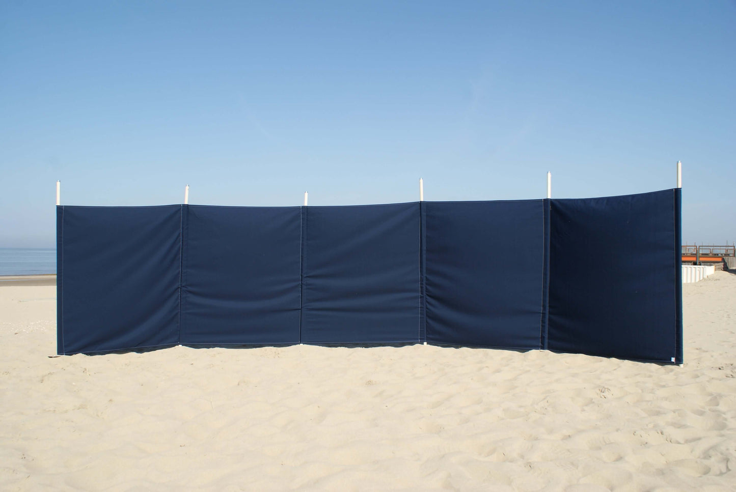 7 m einfarbiger dunkelblauer Dralon- Windschutz – 7 m