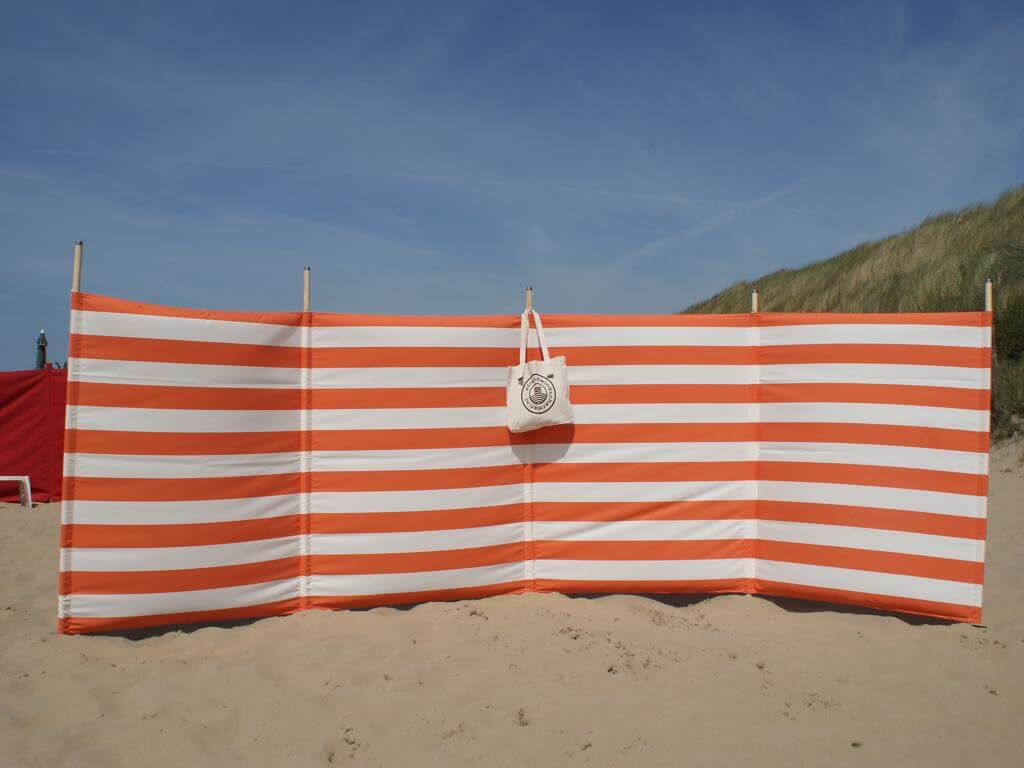 5m Orange/White Dralon Windbreaker - 5m