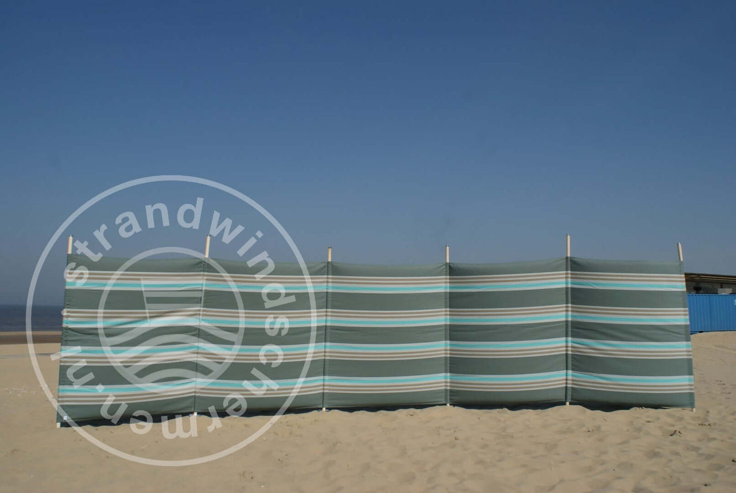 fabric-7m-Grey/Taupe/Turquoise Dralon Windbreaker-Cloth