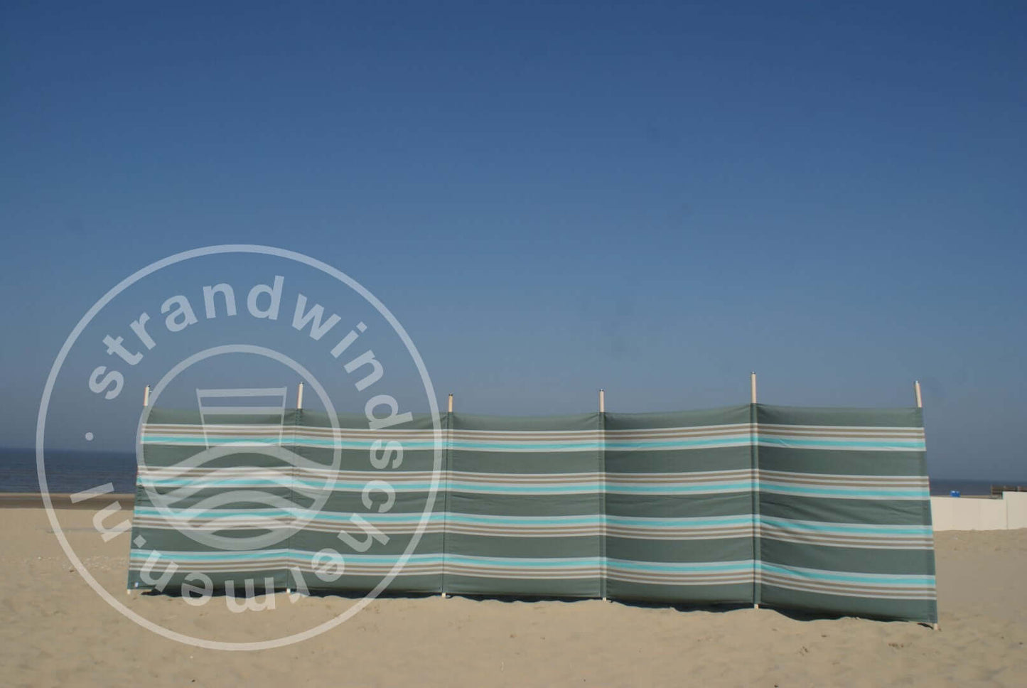 fabric-7m-Grey/Taupe/Turquoise Dralon Windbreaker-Cloth