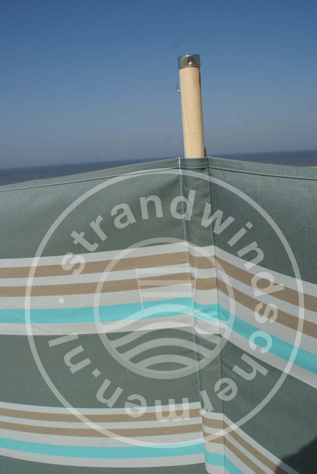 fabric-7m-Grey/Taupe/Turquoise Dralon Windbreaker-Cloth