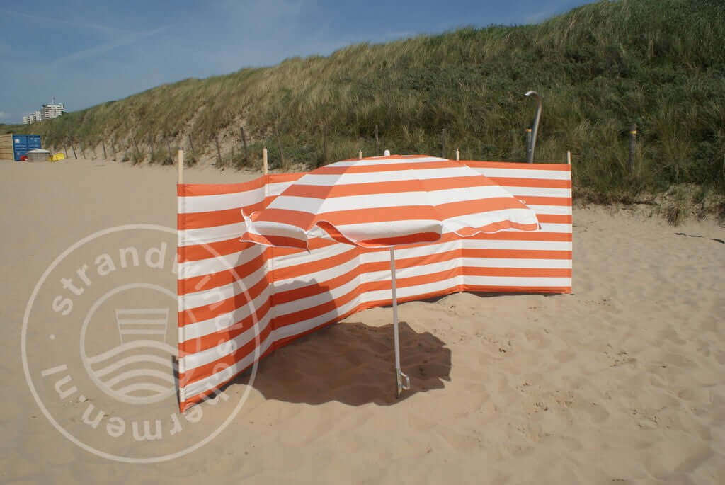 5m Orange/White Dralon Windbreaker - 5m