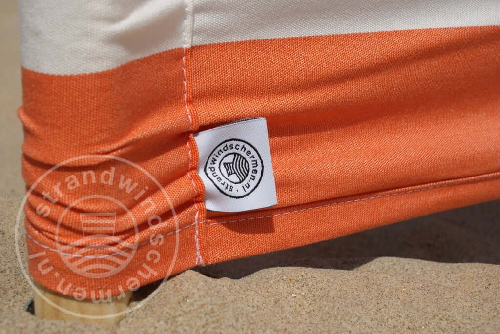 fabric-6m-Orange/White Dralon Windbreaker-Cloth