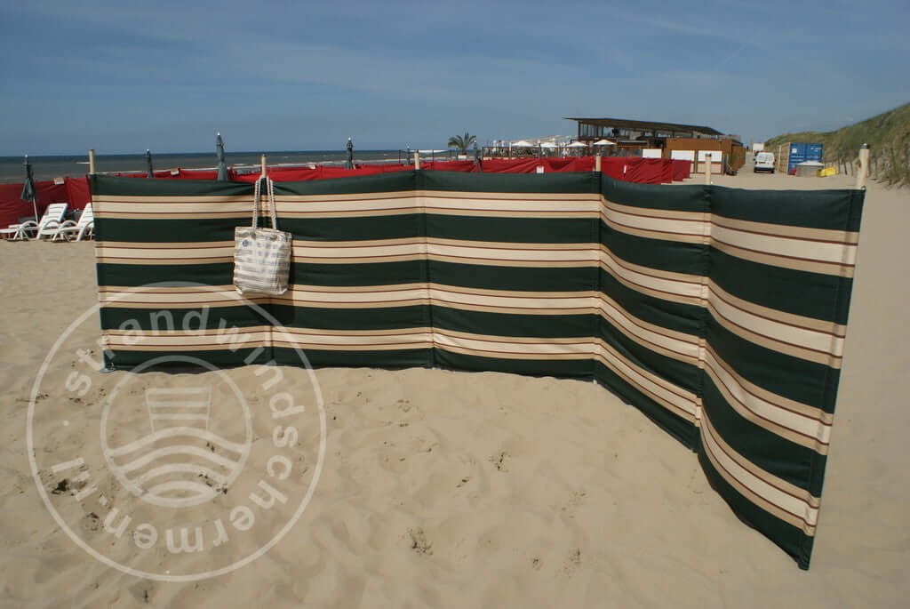 7 m Grün/Braun/Beige Dralon Windschutz – 7 m
