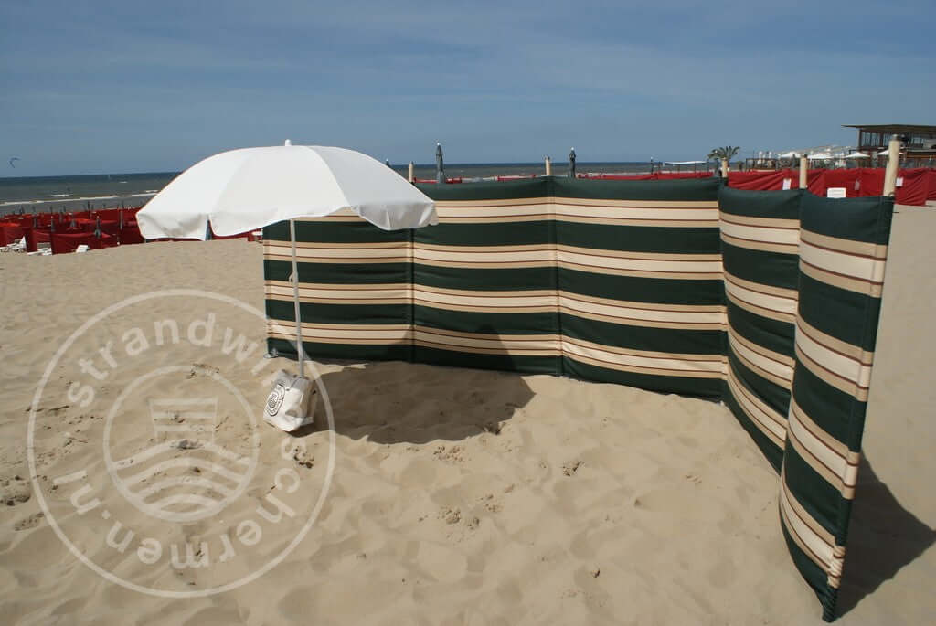 7 m Grün/Braun/Beige Dralon Windschutz – 7 m