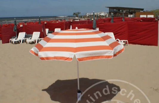 Oranje/Wit Dralon Parasol Ø180cm