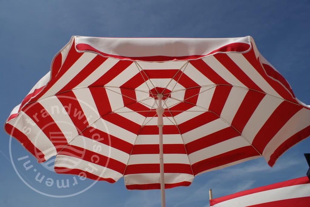 Parasol Dralon Rouge/Blanc Ø180cm