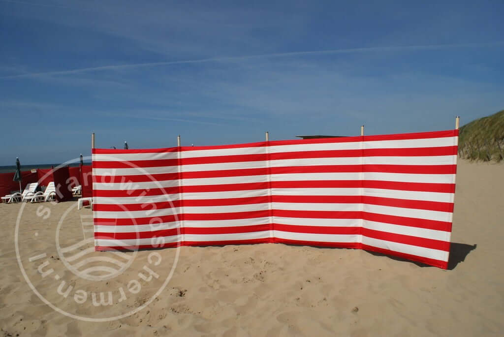 fabric-7m-Red/White Dralon Windbreaker-Cloth
