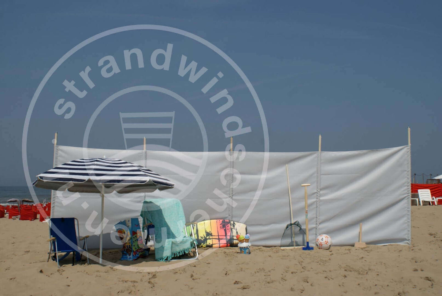 5m Light Gray Nylon Windbreak - 5m