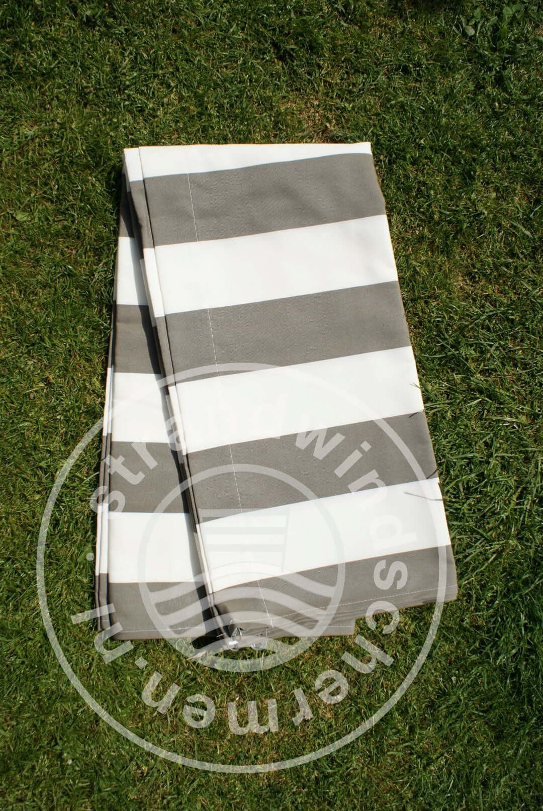 fabric-7m-Taupe/White Dralon Windbreaker-Cloth