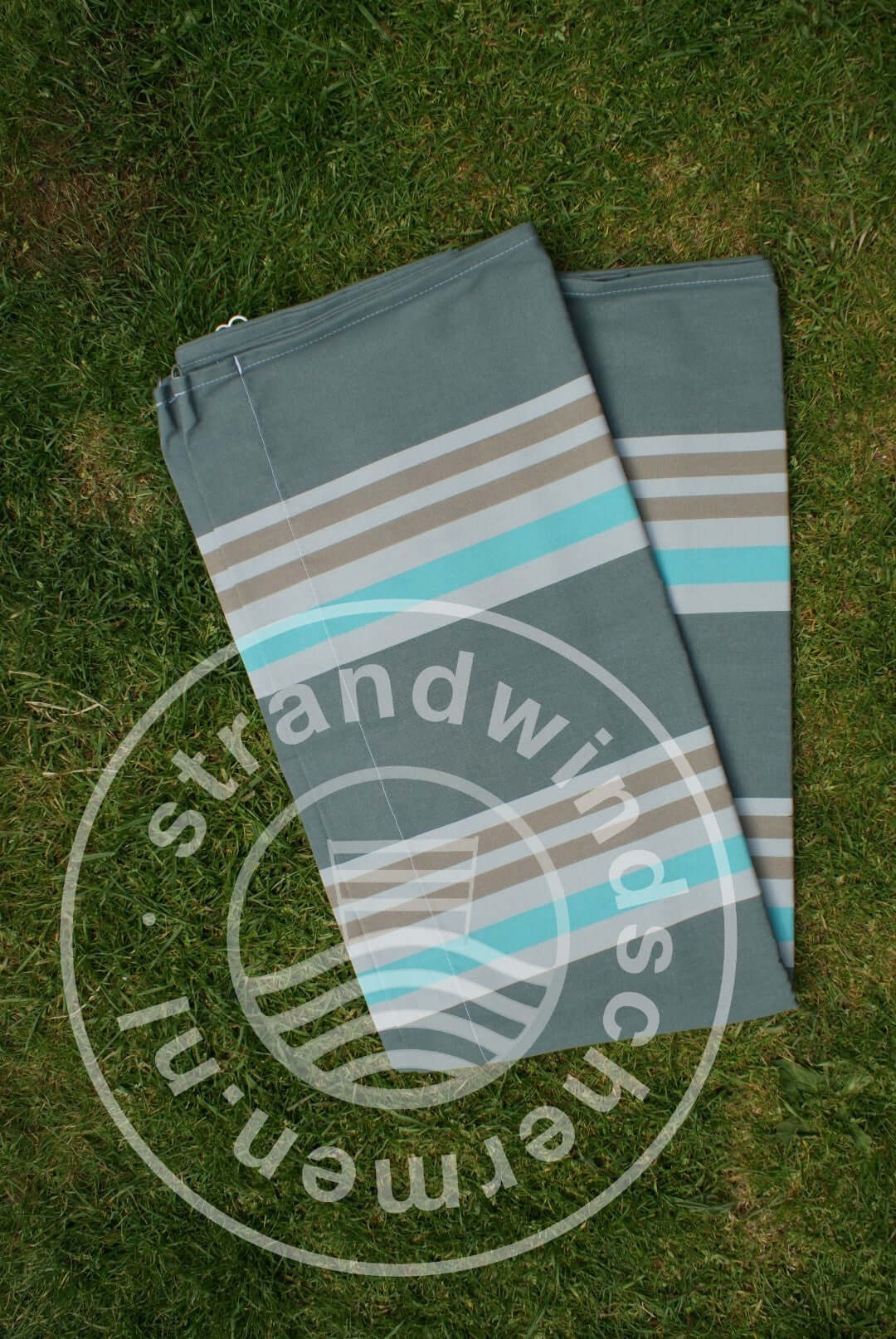 Cloth-4m-Grey/Taupe/Turquoise Dralon Windbreak Cloth