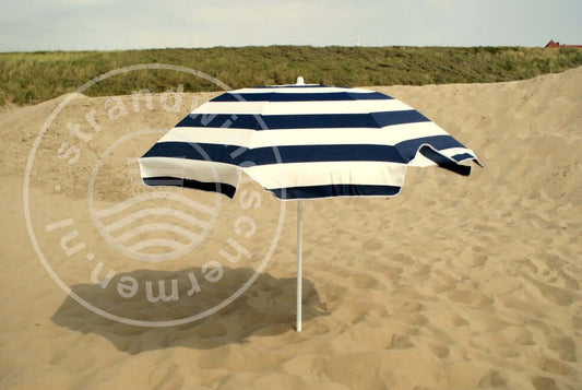 Marine-Blauw/Wit Dralon Parasol Ø180cm