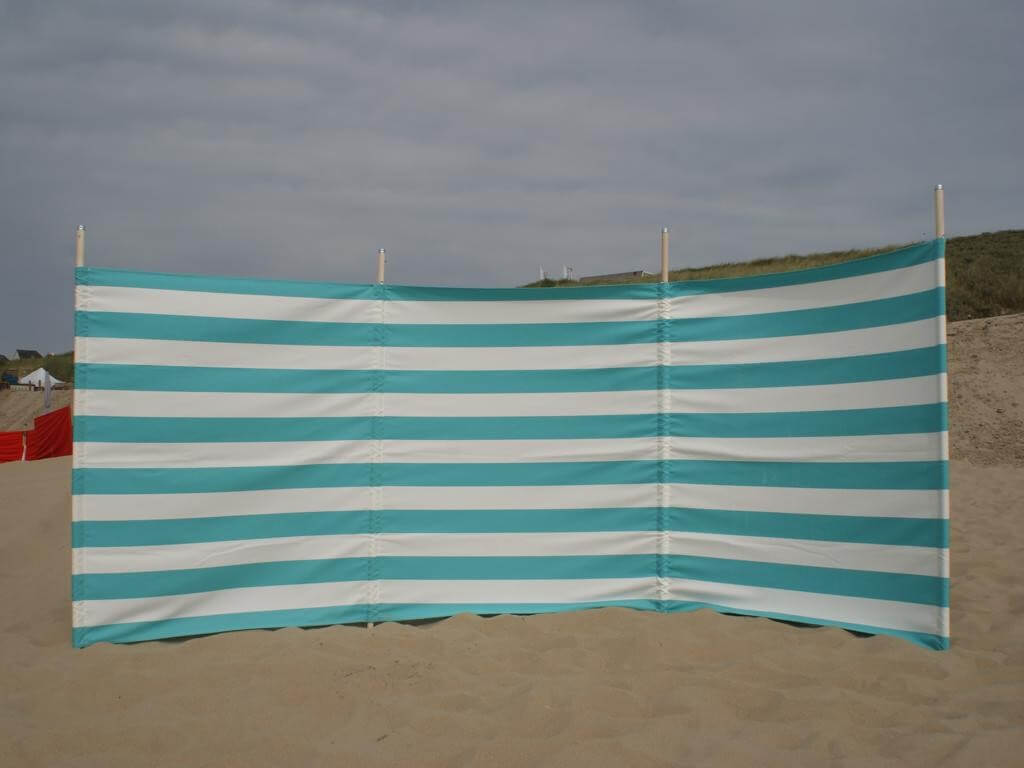 Paravent -vent Turquoise/Blanc Dralon 4m - 4m