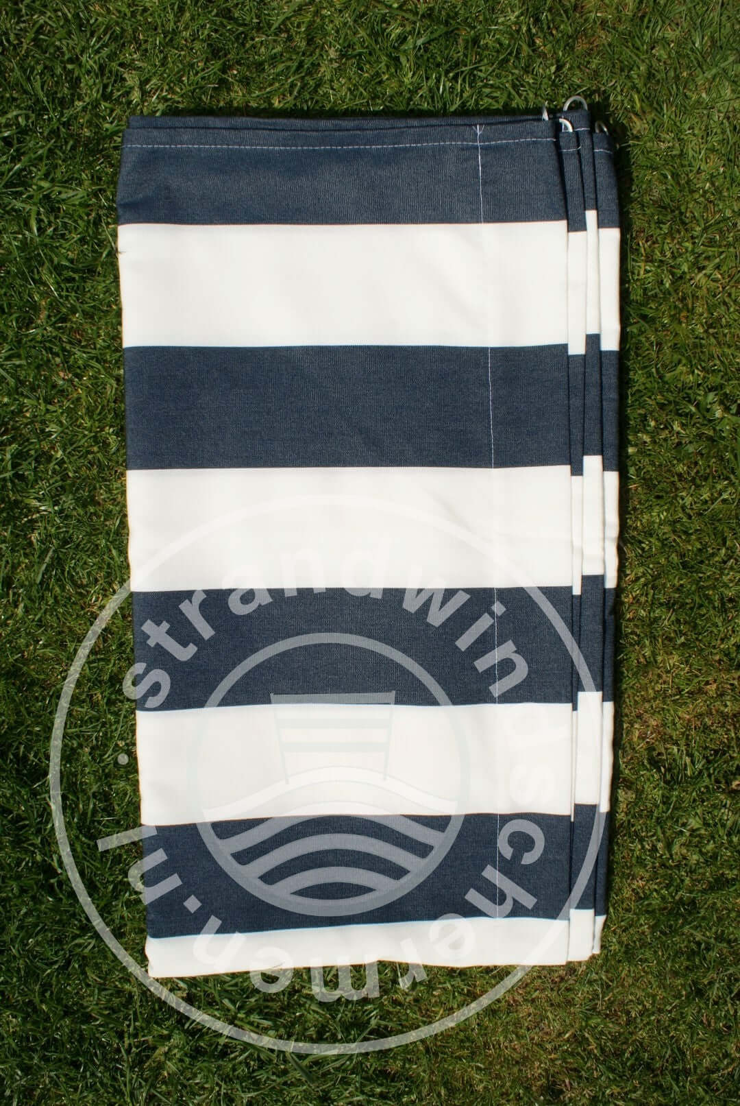 fabric-6m-Navy-Blue/White Dralon Windbreaker-Cloth
