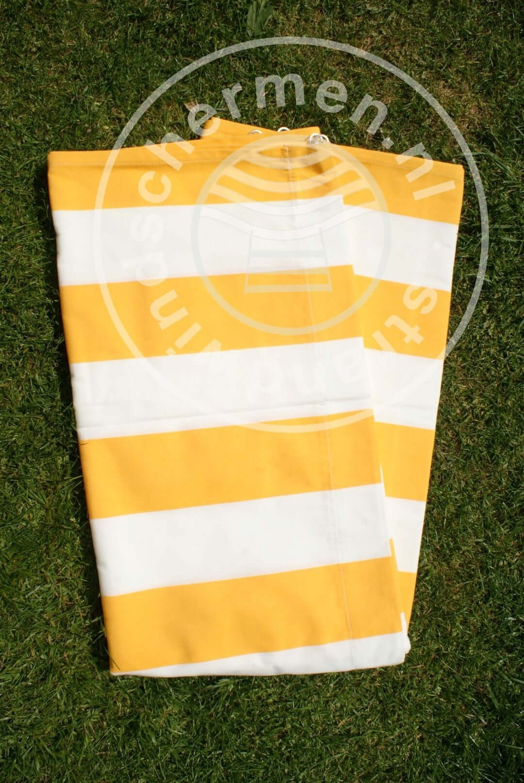 fabric-6m-Yellow/White Dralon Windbreaker-Cloth