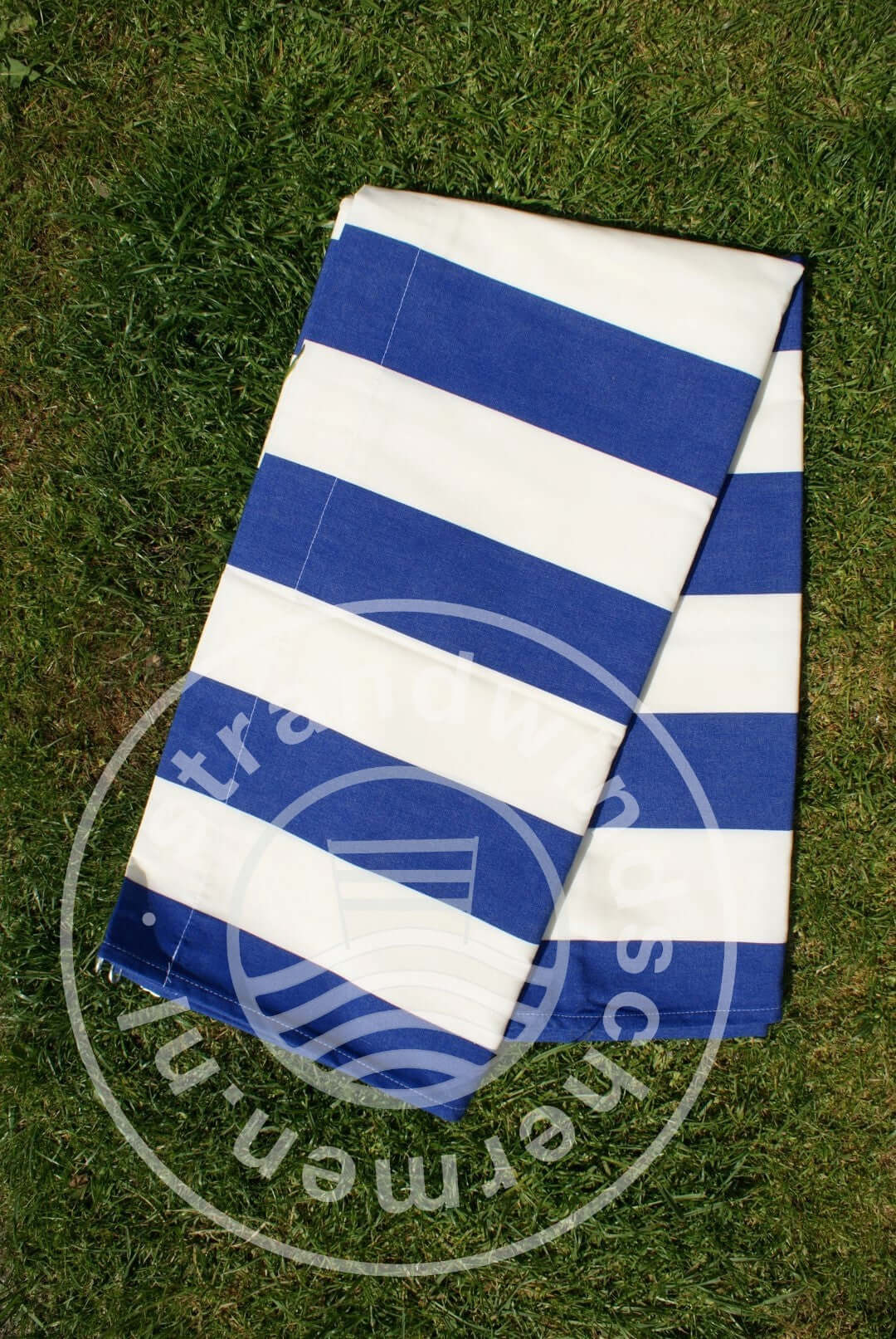fabric-7m-Cobalt-Blue/White Dralon Windbreaker-Cloth