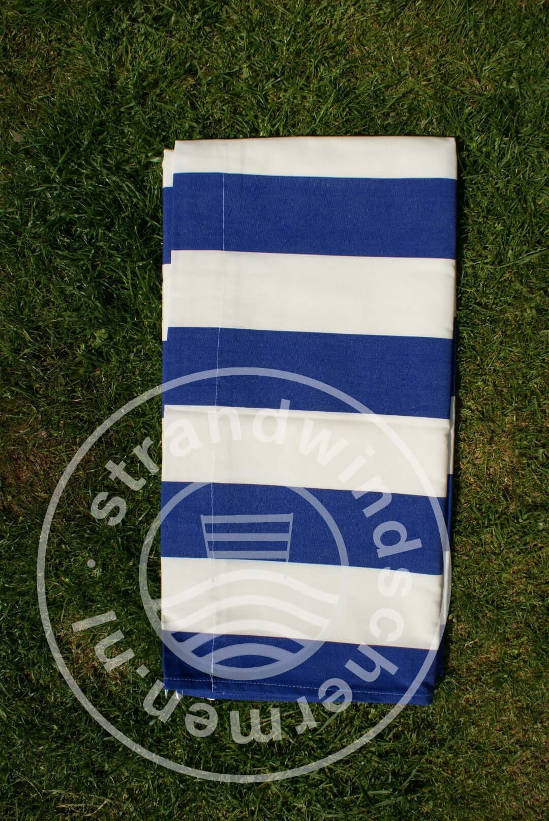 fabric-7m-Cobalt-Blue/White Dralon Windbreaker-Cloth