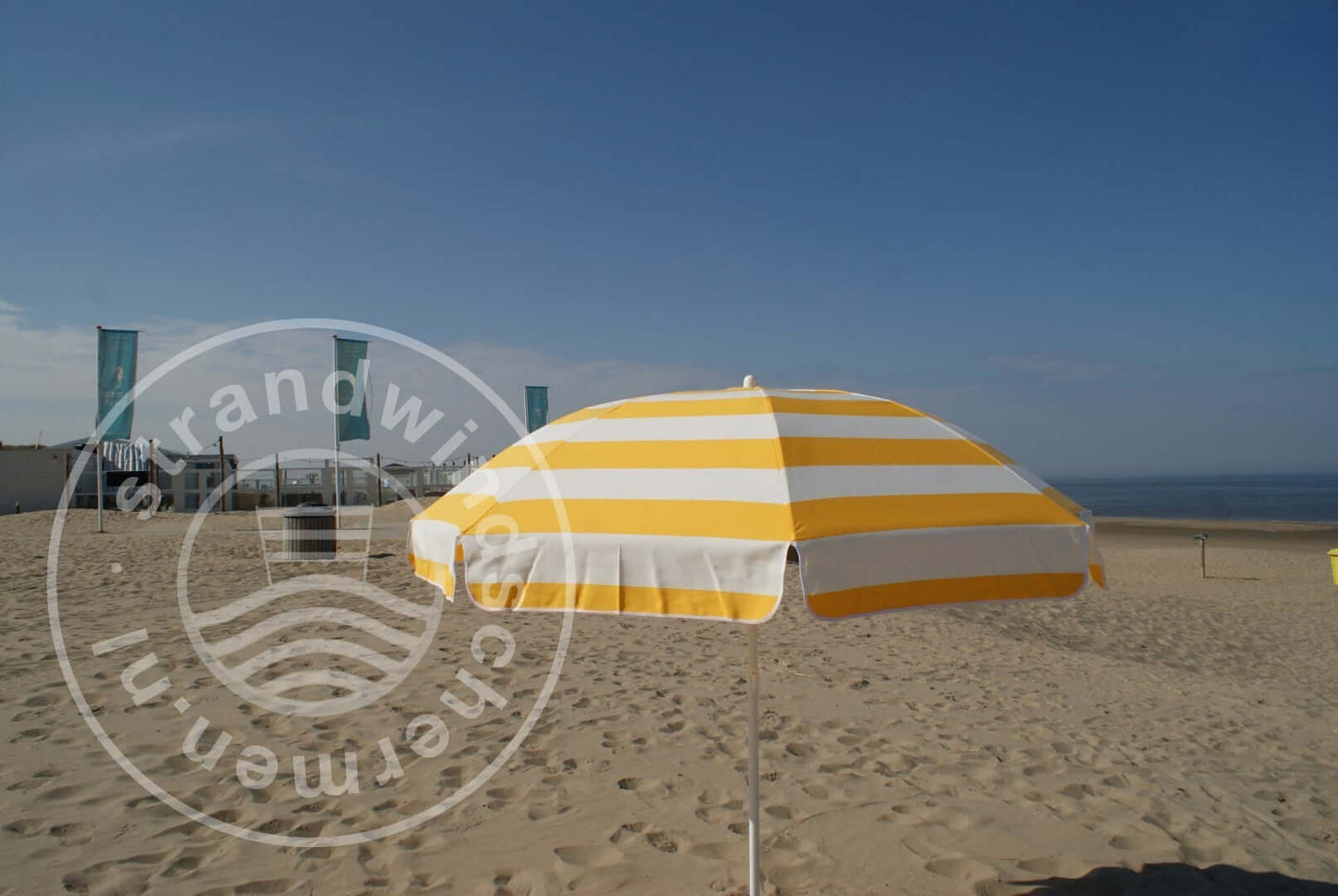 Parasol Dralon Jaune/Blanc Ø180cm