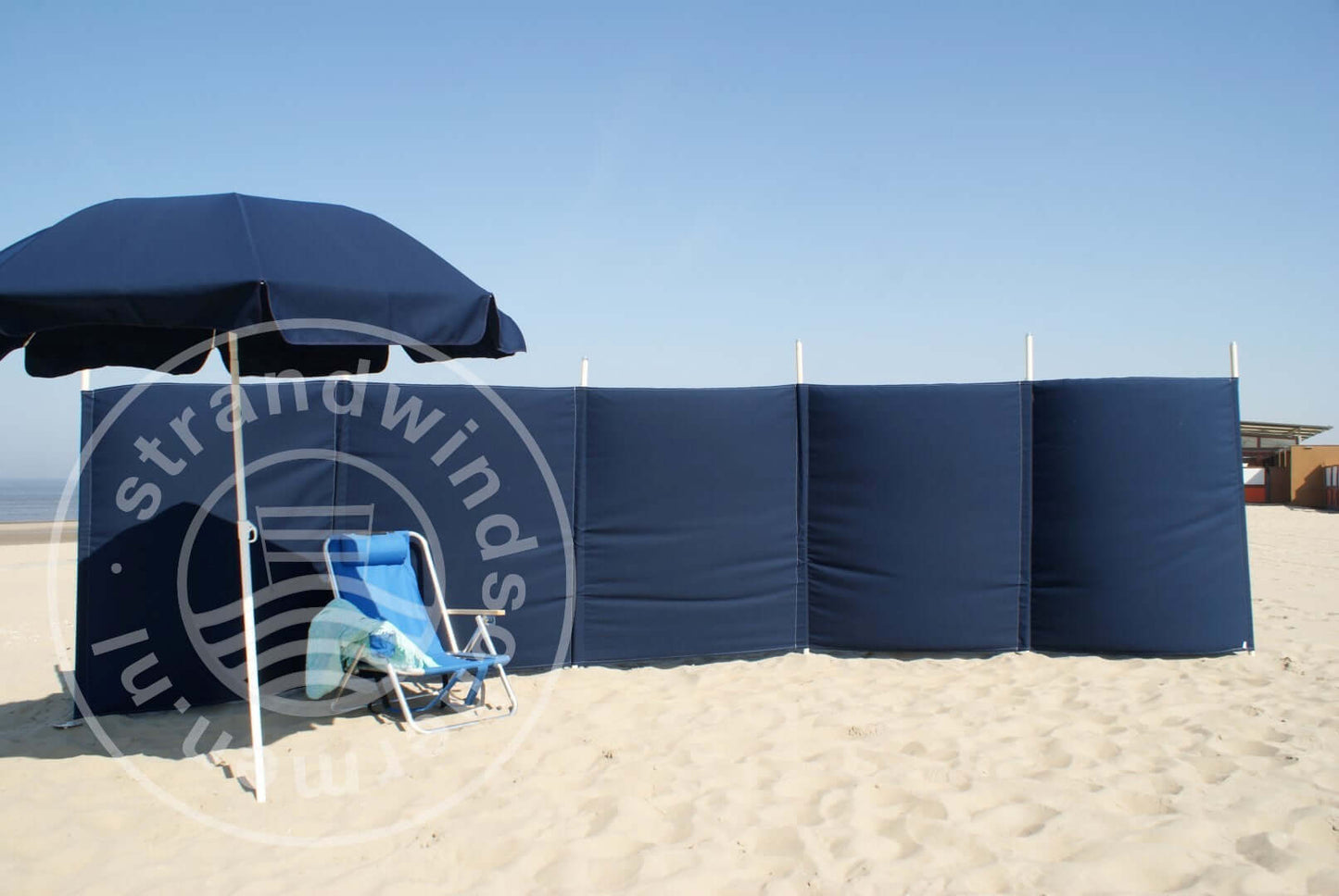 Paravent Dralon bleu foncé uni 6 m - 6 m
