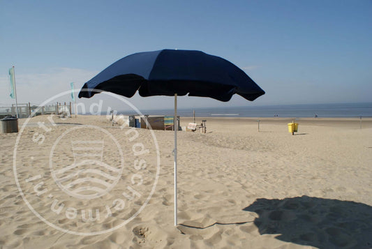 Effen Donkerblauw Dralon Parasol  Ø180cm