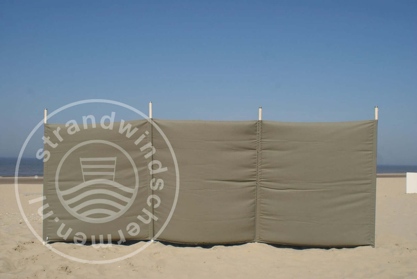 4 m schlichter Taupe-Dralon- Windschutz – 4 m