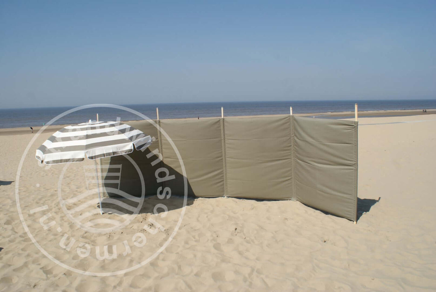 5m Effen Taupe Dralon Windscherm - 5m