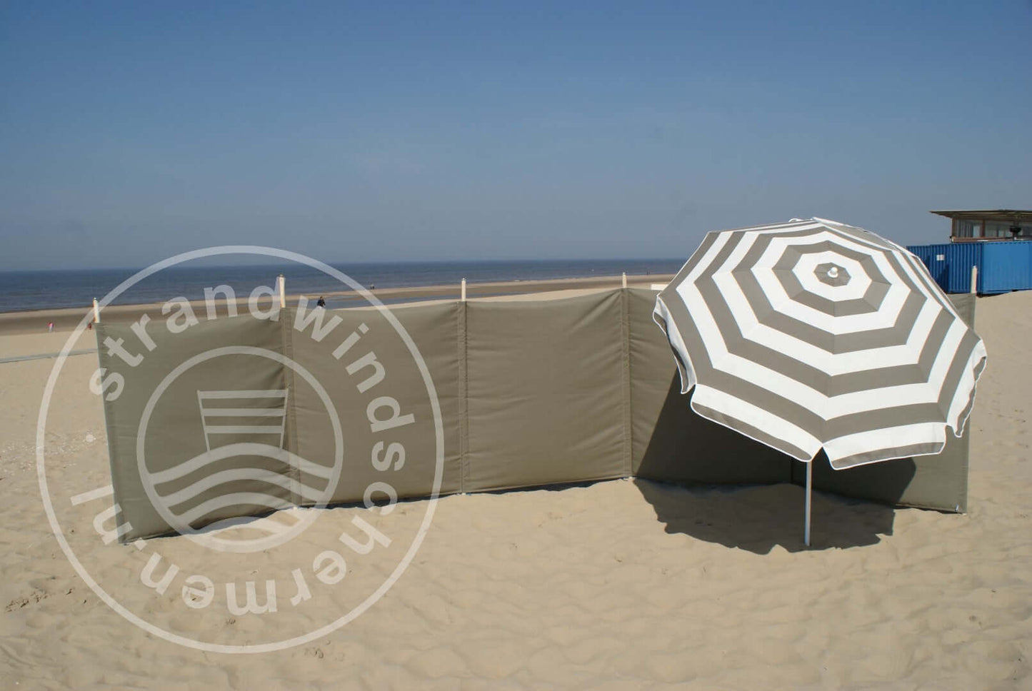 6m Effen Taupe Dralon Windscherm - 6m