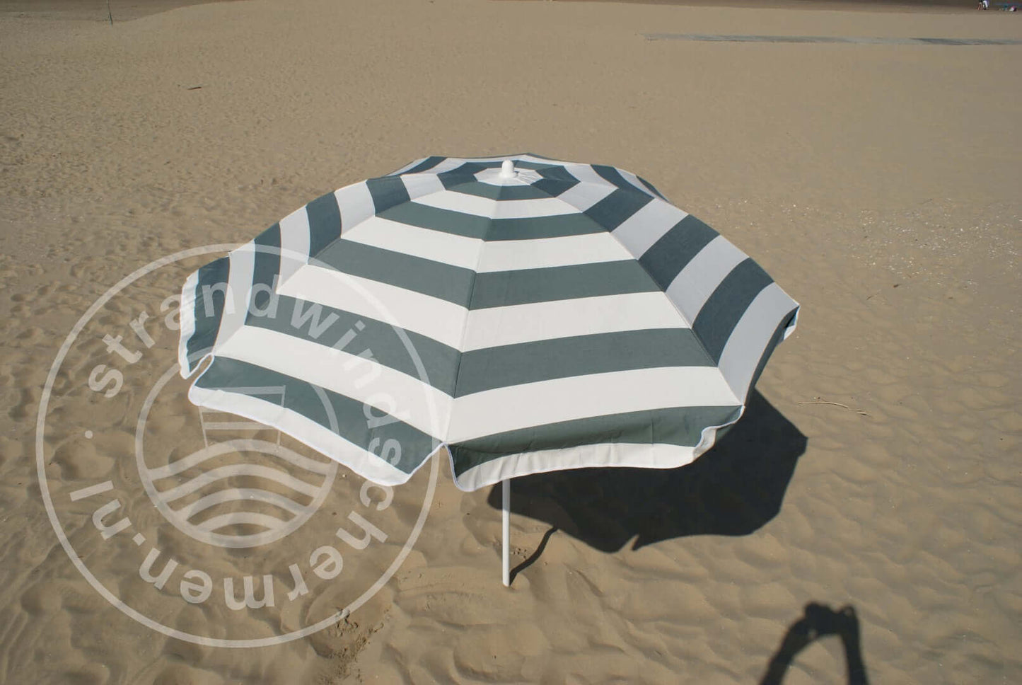 Grey(with green tint)/White Dralon Parasol Ø180cm