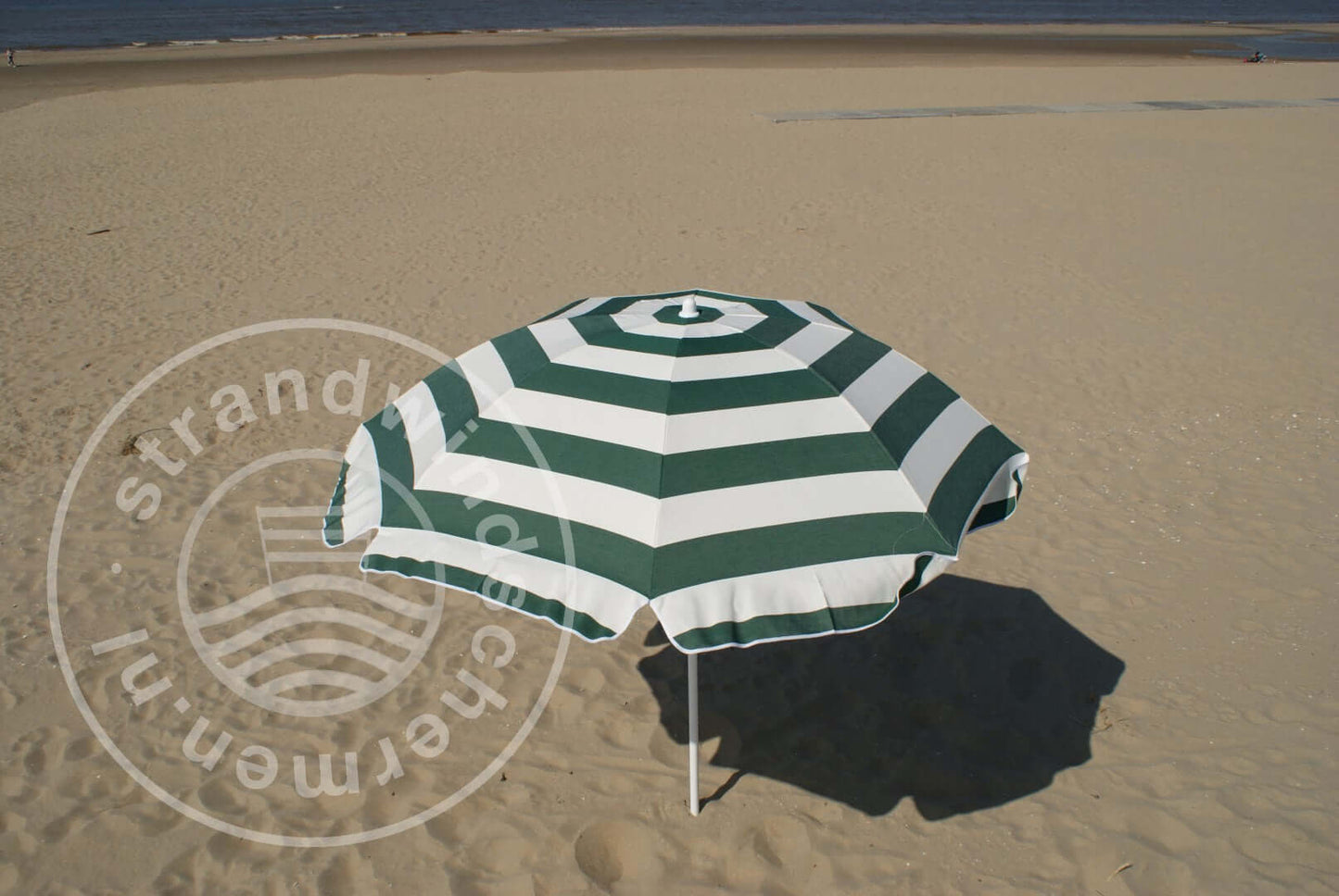 Green/White Dralon Parasol Ø180cm