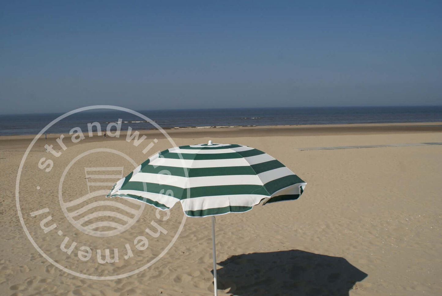 Green/White Dralon Parasol Ø180cm
