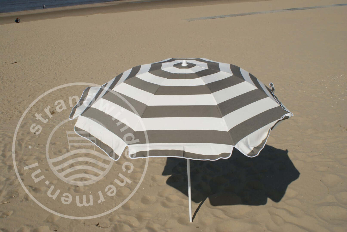 Taupe/Wit Dralon Parasol Ø180cm