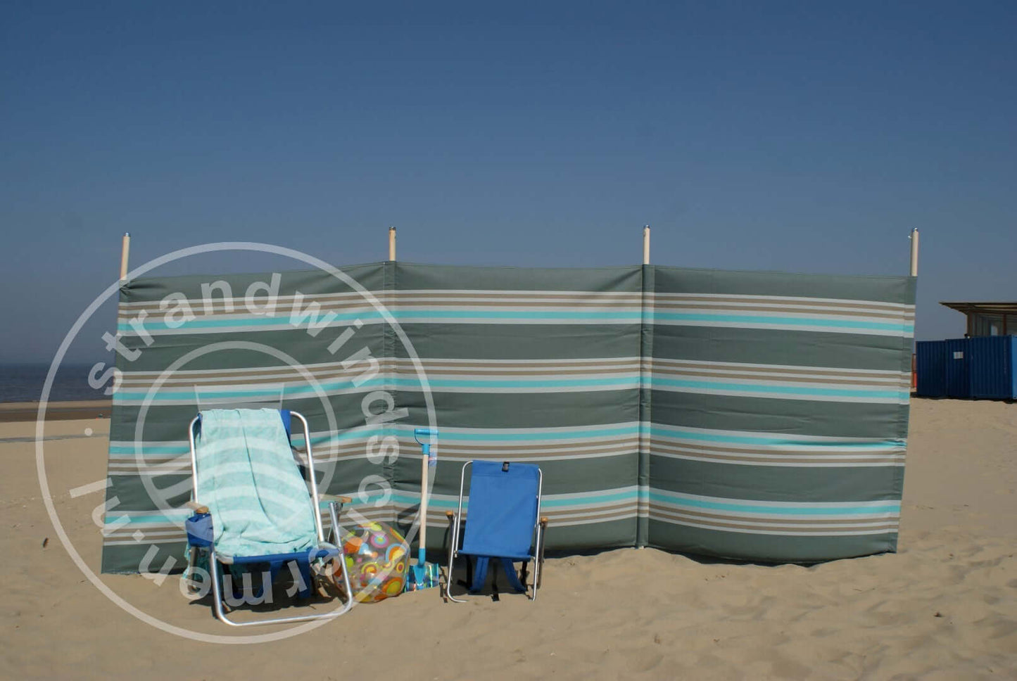 Cloth-4m-Grey/Taupe/Turquoise Dralon Windbreak Cloth