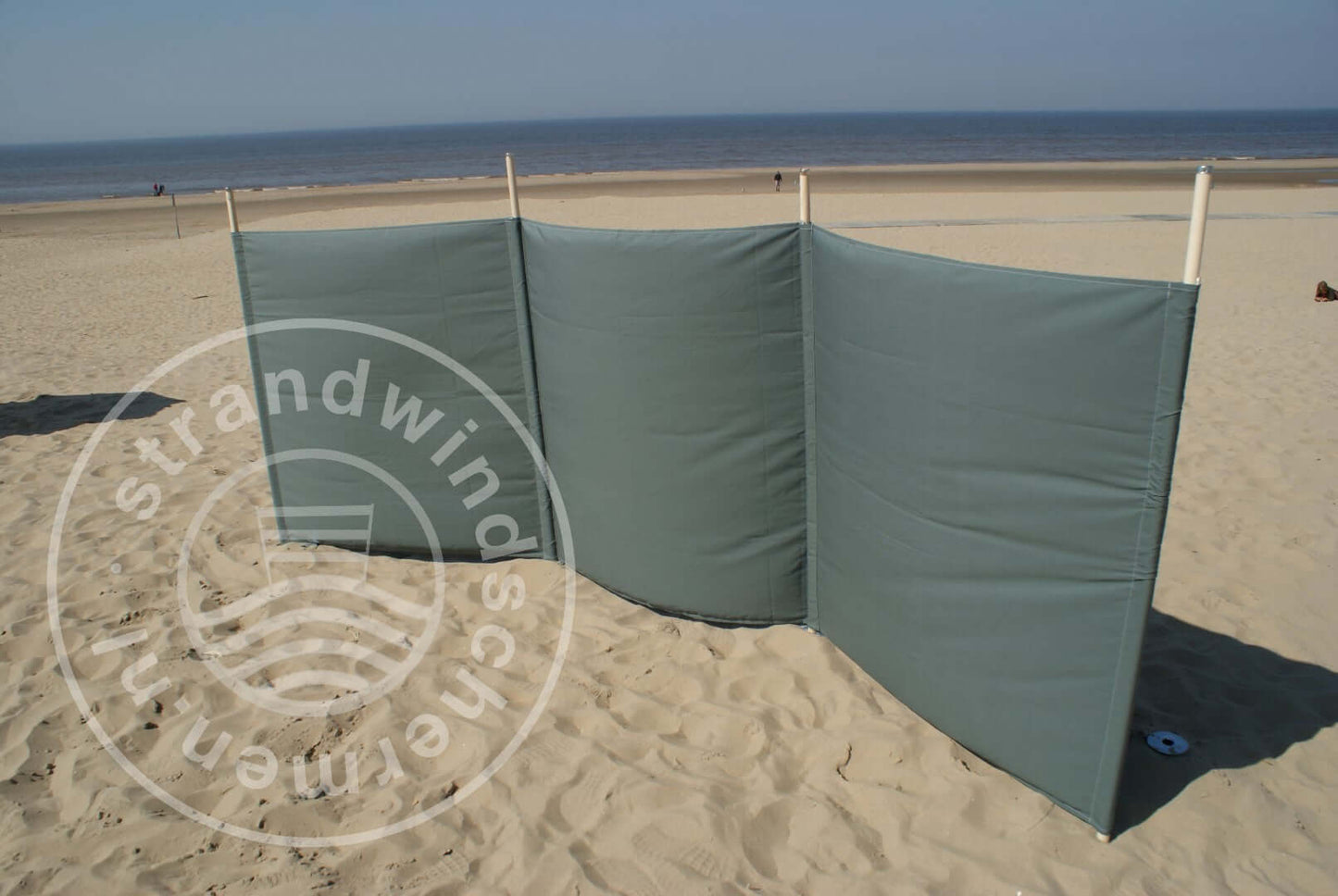 Doek-4m-Effen Grijs (met groene tint) Dralon Windscherm-Doek