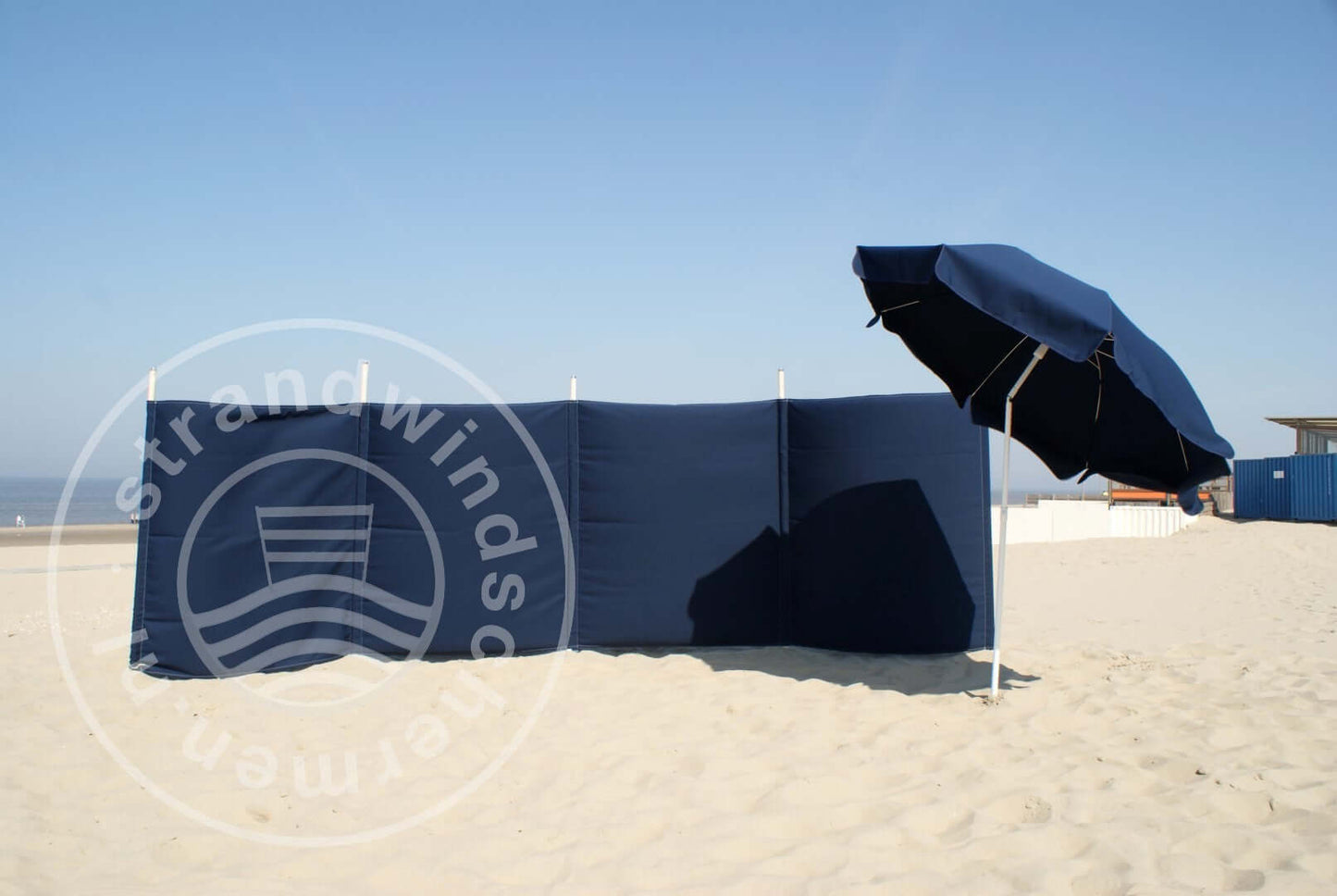 Doek-5m-Effen Donkerblauw Dralon Windscherm-Doek