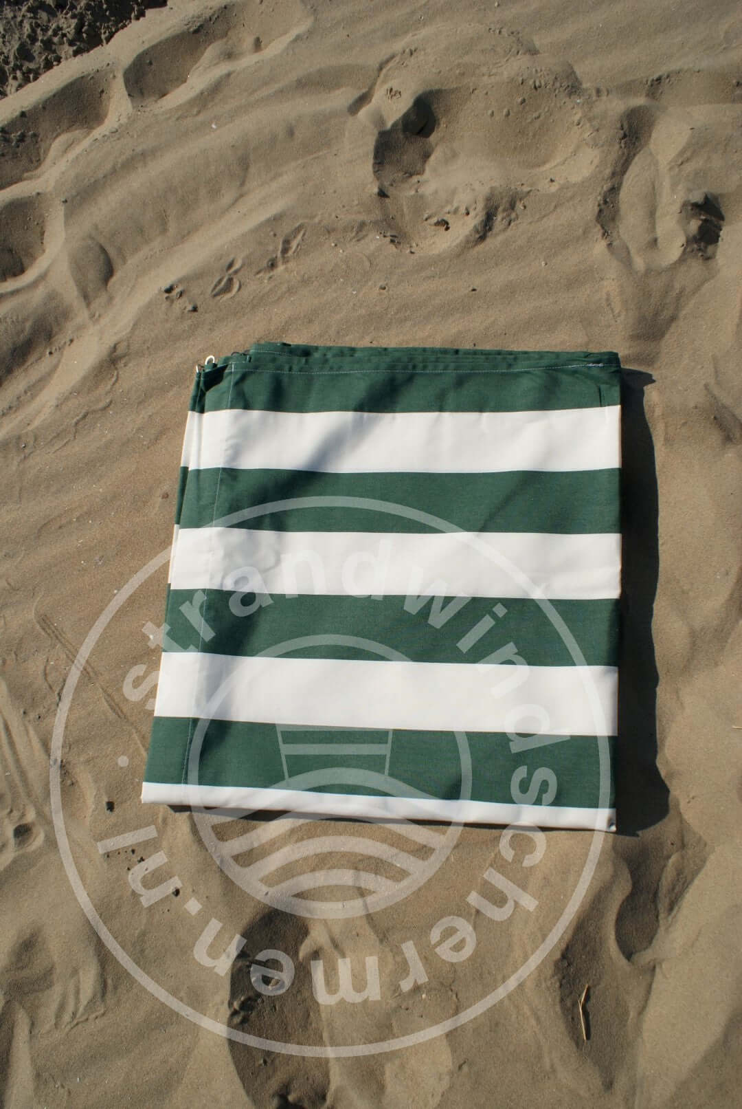 7m Groen/Wit Dralon Windscherm - 7m