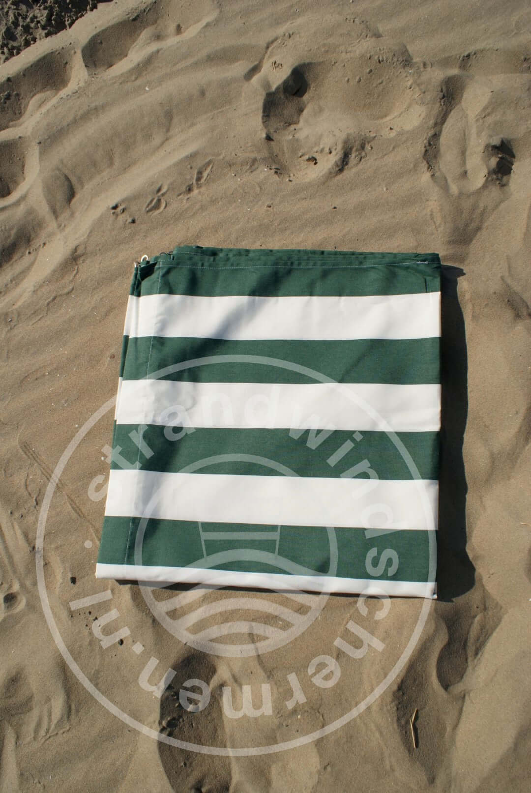 fabric-7m-Green/White Dralon Windbreaker-Cloth