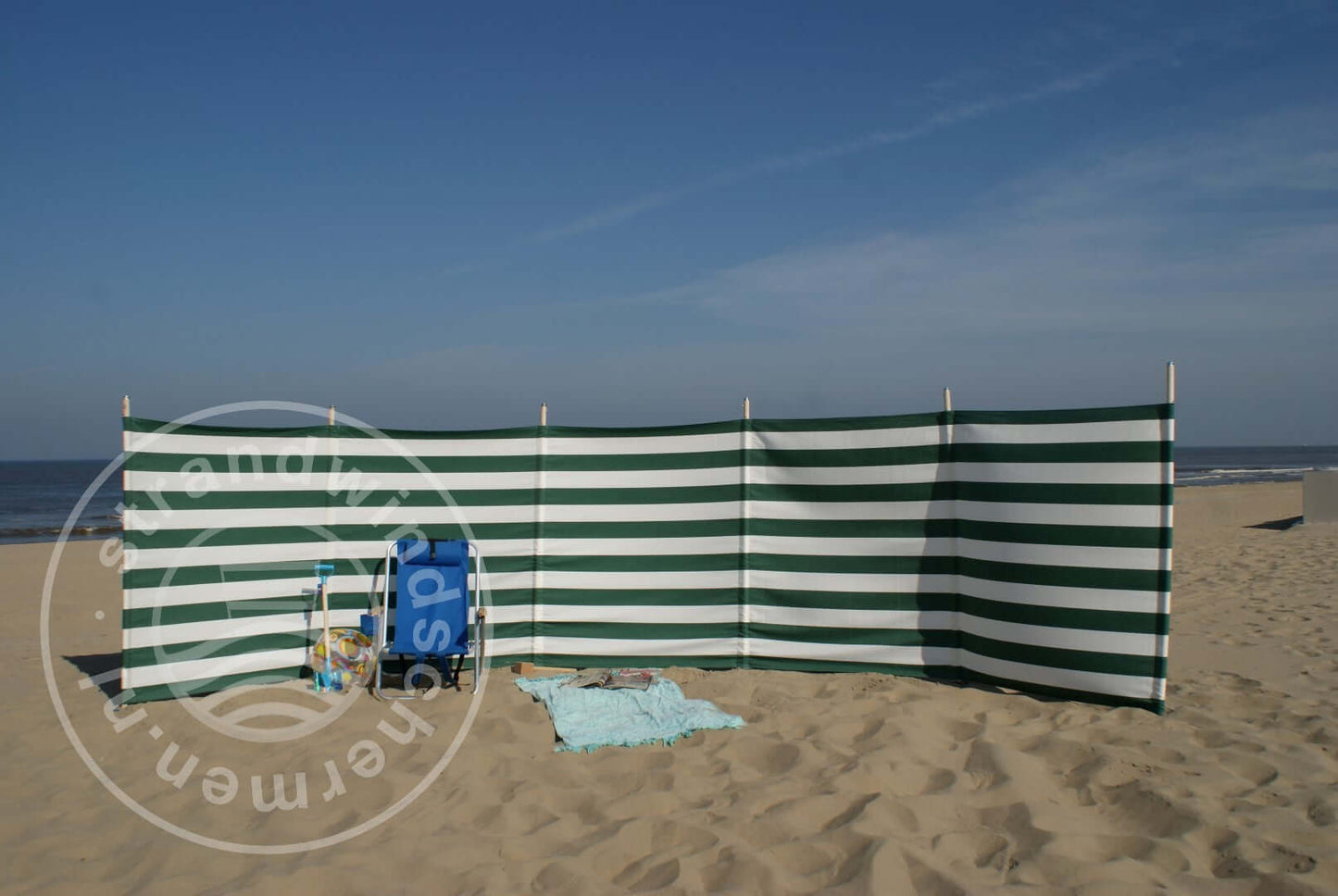 fabric-7m-Green/White Dralon Windbreaker-Cloth