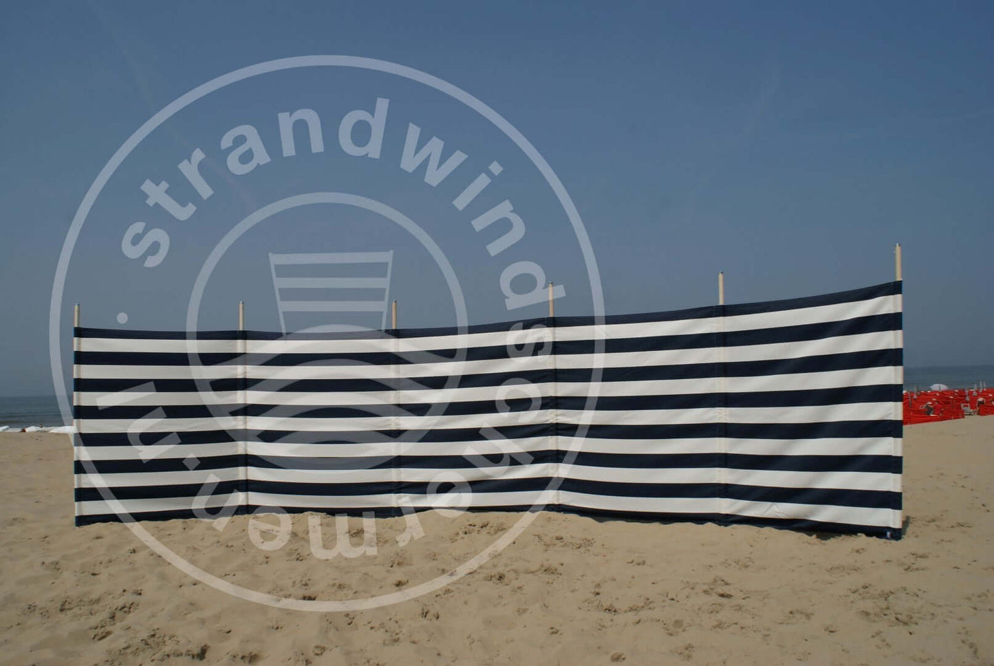 fabric-6m-Navy-Blue/White Dralon Windbreaker-Cloth