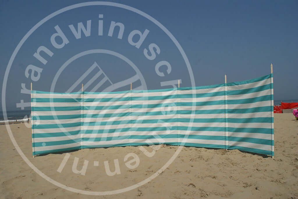 fabric-6m-Turquoise/Wit Dralon Windbreaker-Doek