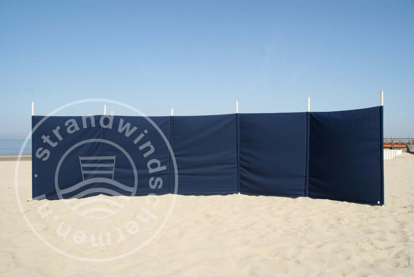 fabric-6m-Solid Dark Blue Dralon Windbreaker-Cloth