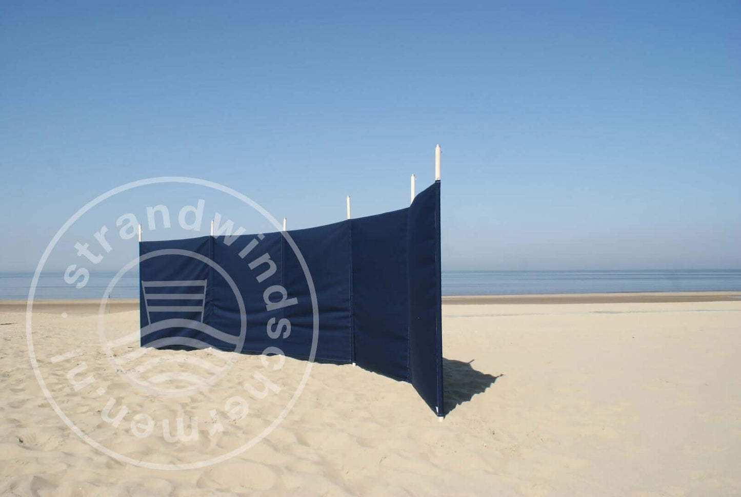 fabric-6m-Solid Dark Blue Dralon Windbreaker-Cloth