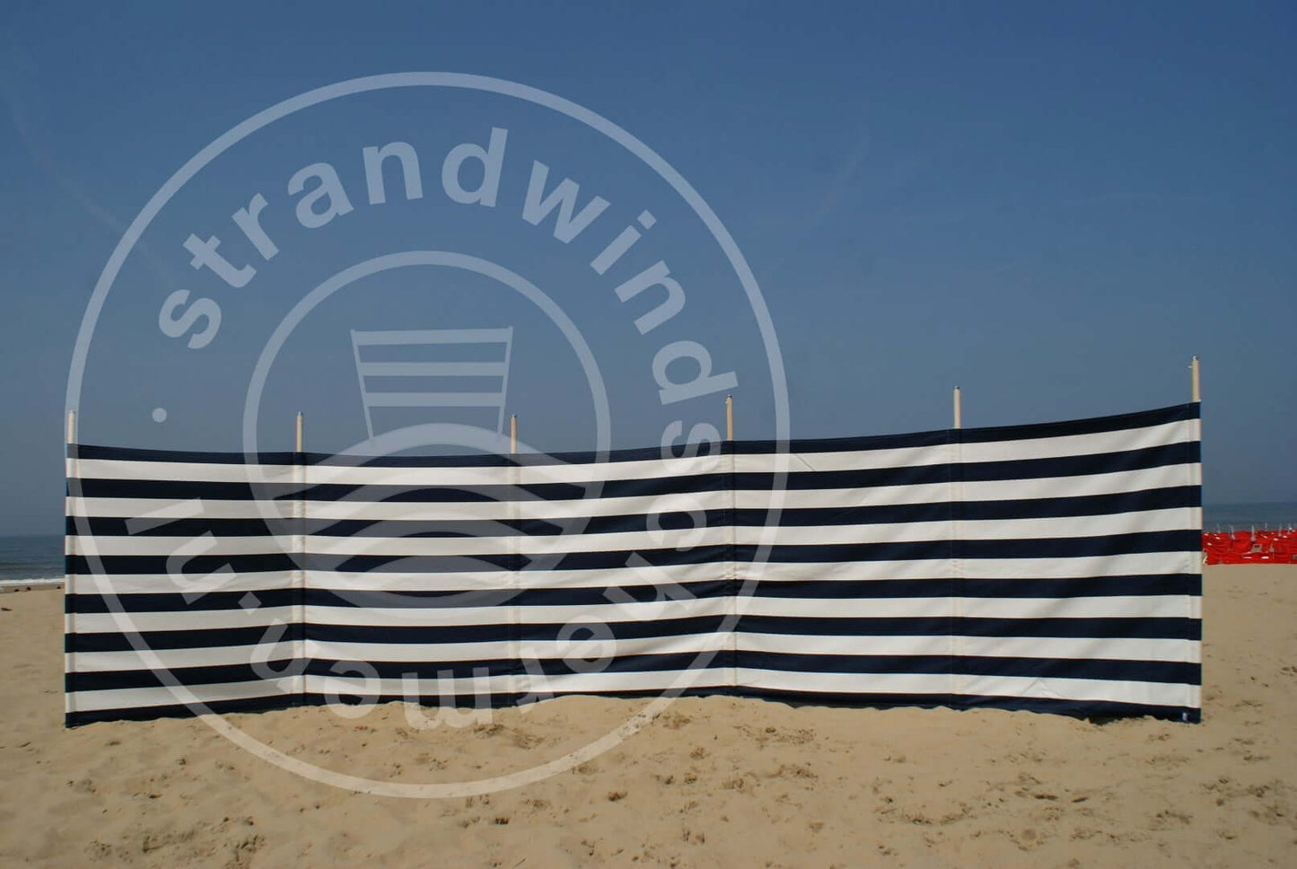 fabric-7m-Navy-Blue/White Dralon Windbreaker-Cloth