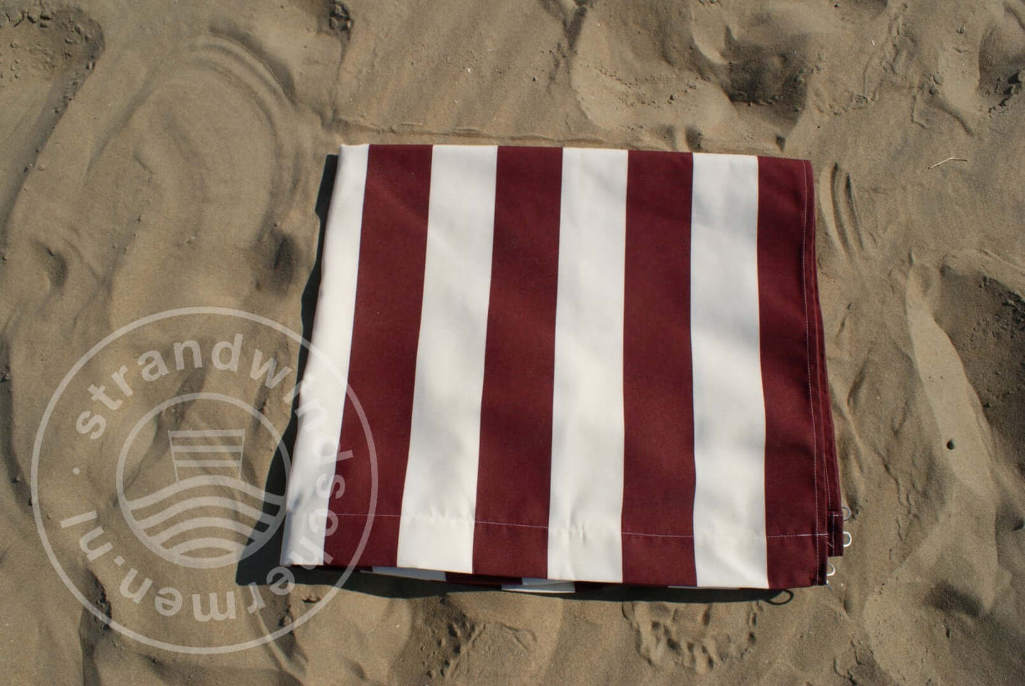 Bordeaux-Rood/Wit Dralon Windscherm