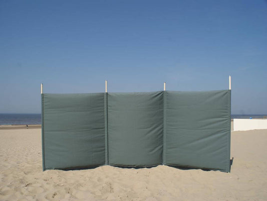 Effen Grijs (met groene tint) Dralon Windscherm 4 meter breed