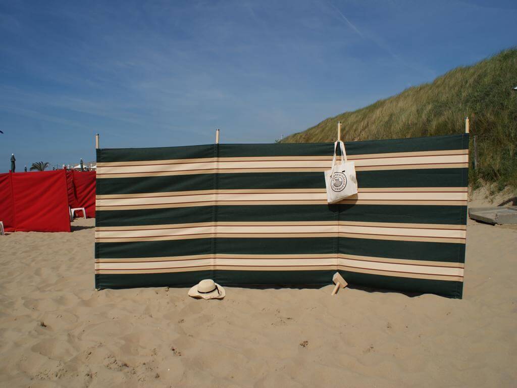 4m Groen/Bruin/Beige Dralon Windscherm - 4m