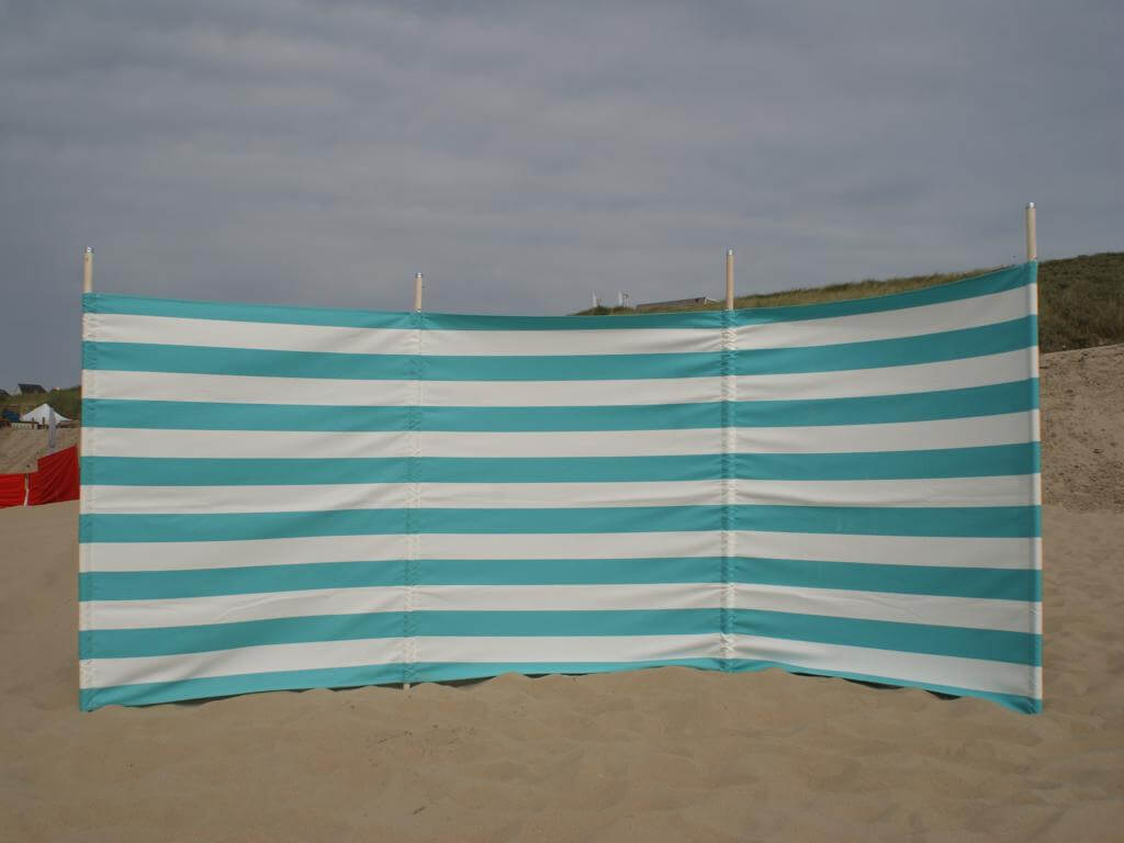 Paravent -vent Turquoise/Blanc Dralon 4m - 4m